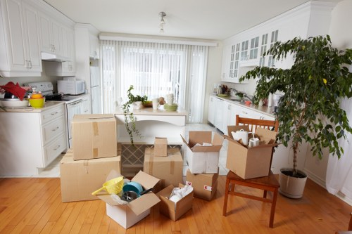 Office relocation packing support in Hackneymarshes with labelled boxes