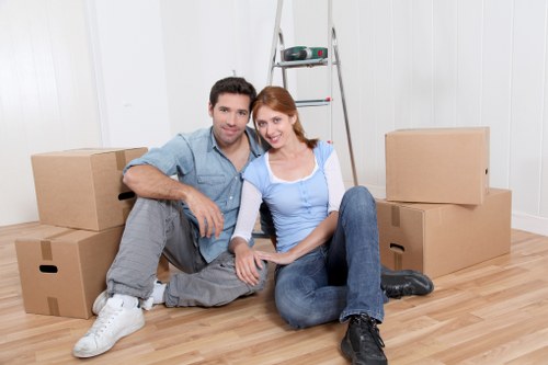 Well-organized storage unit with household items