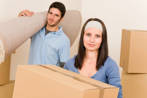 Household items packed neatly for mobile self storage