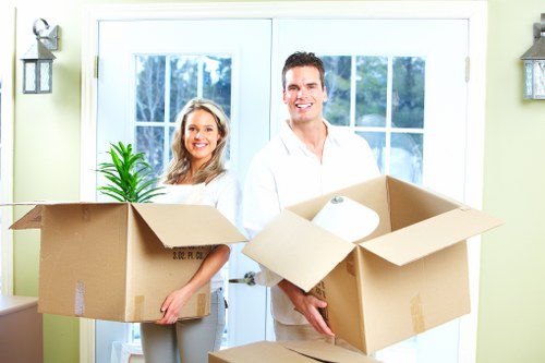 Customer completing an online storage booking